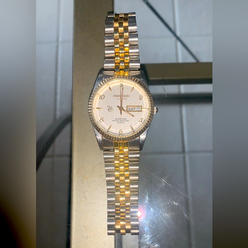 Gold and silver Watch